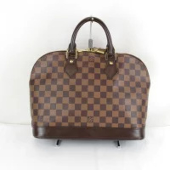 Louis Vuitton Handbags - Louis Vuitton Alma Handbag Key Clochette Damier Canvas Brown